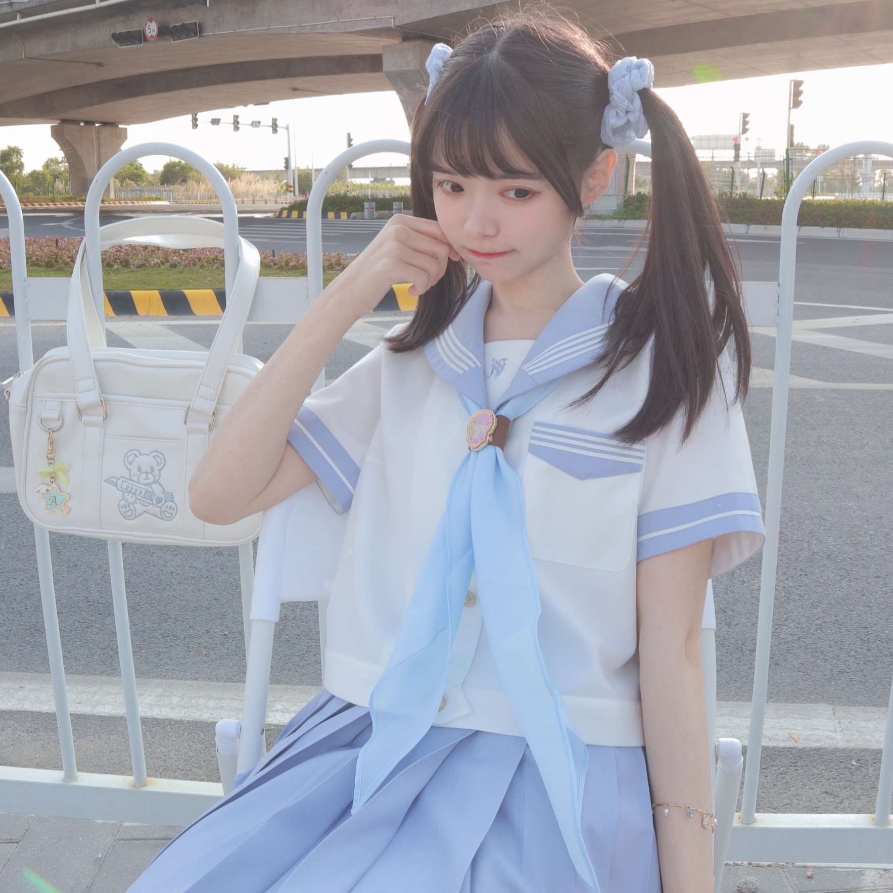 セーラー服 用 蝶結びスカーフ