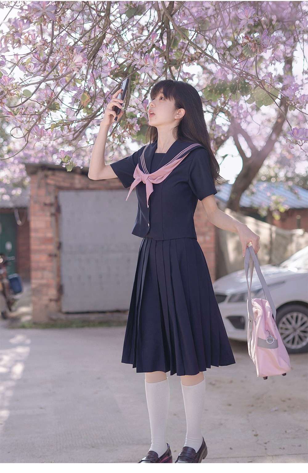 セーラー服 【大きいサイズ】清楚系女子高生風 女装