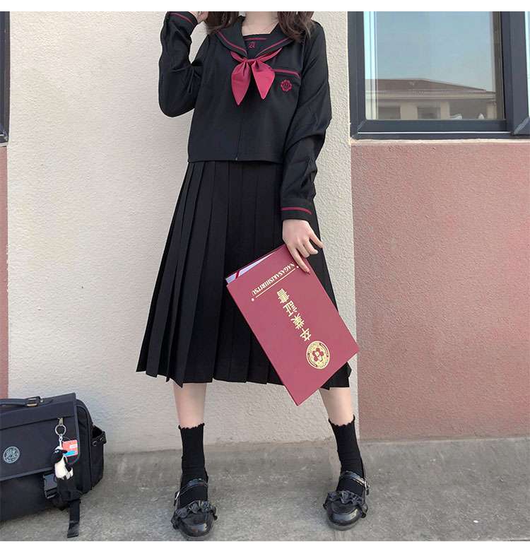 セーラー服 学生風 長袖上下セット