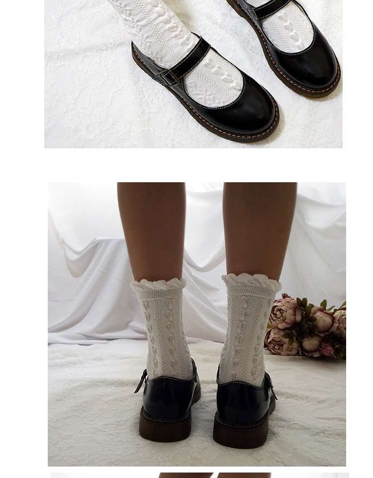 セーラー服 レース飾りフリルソックス