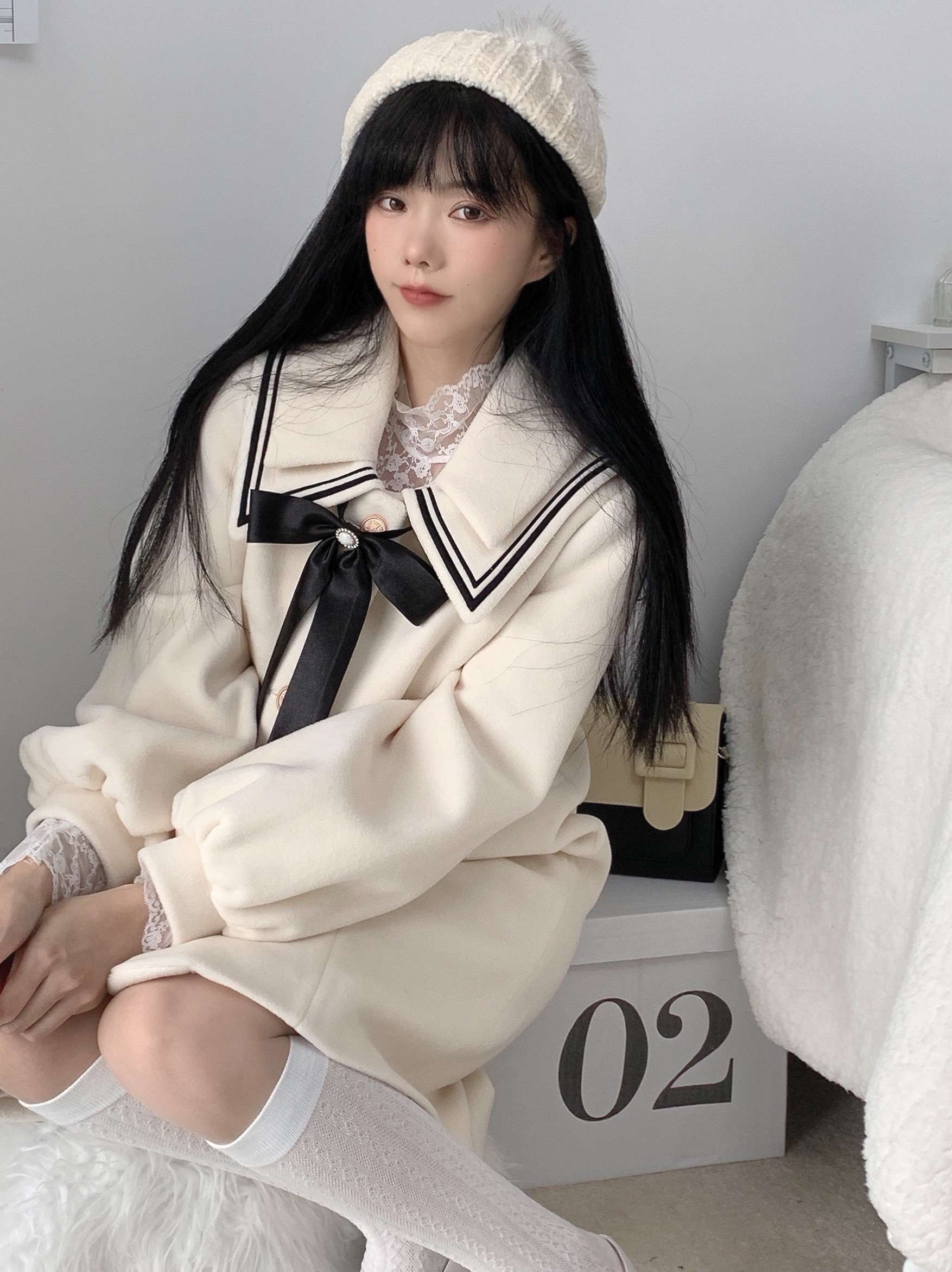 セーラー服 冬季長袖 ワンピース