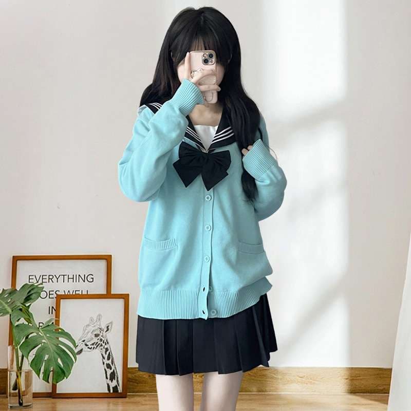 セーラー服 爽やかライトブルー セーラーカーディガン