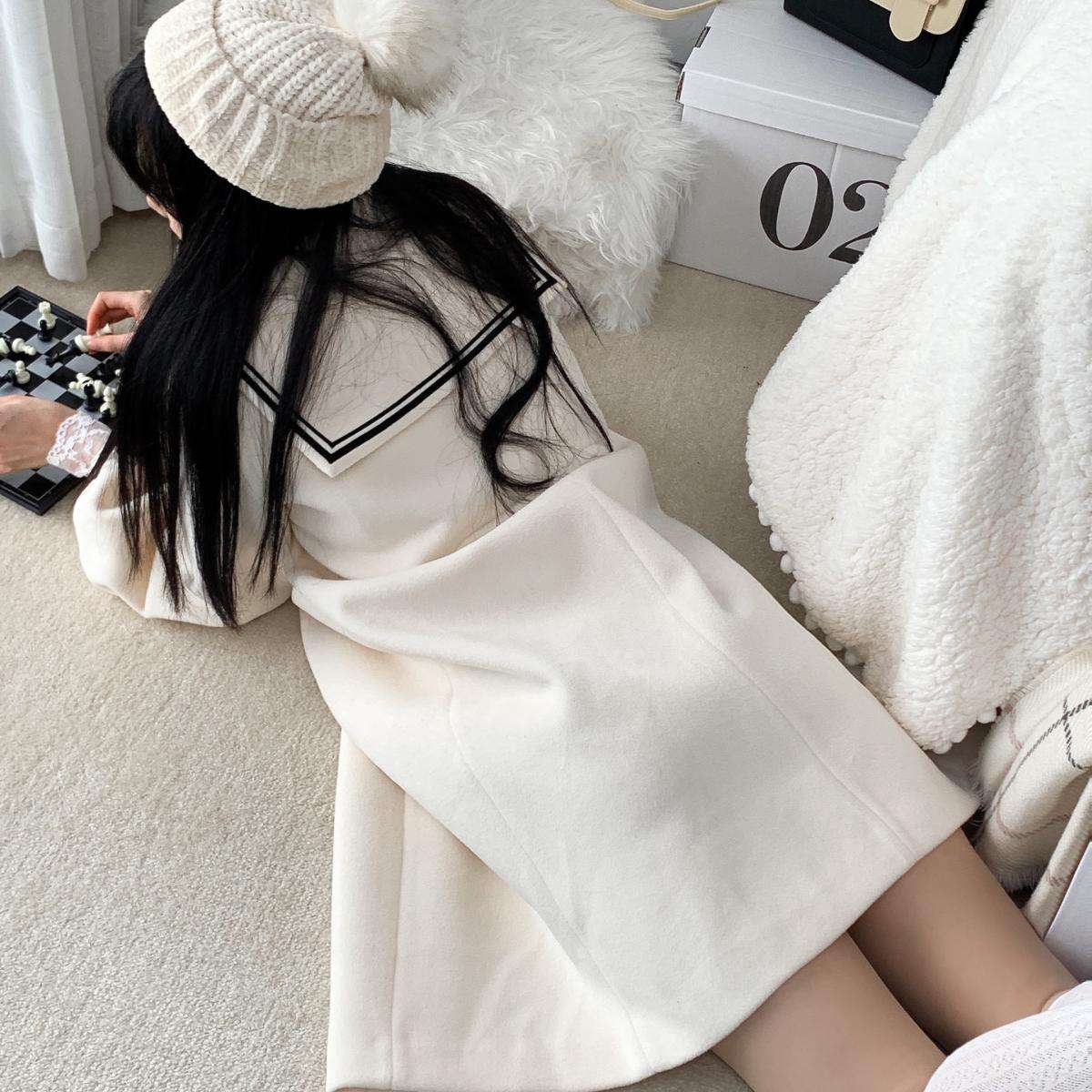セーラー服 冬季長袖 ワンピース