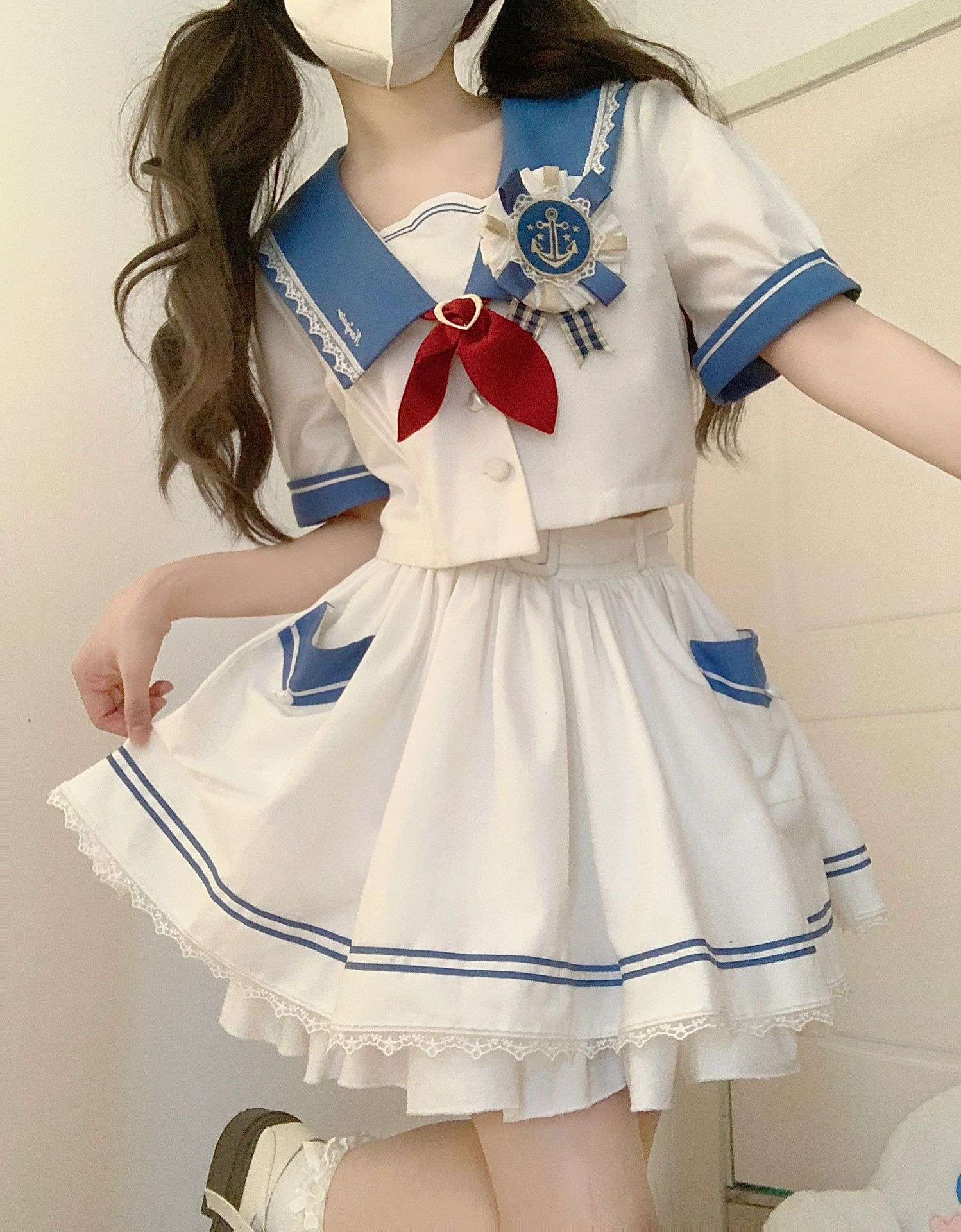 セーラー服 海軍風セーラーコスプレワンピース