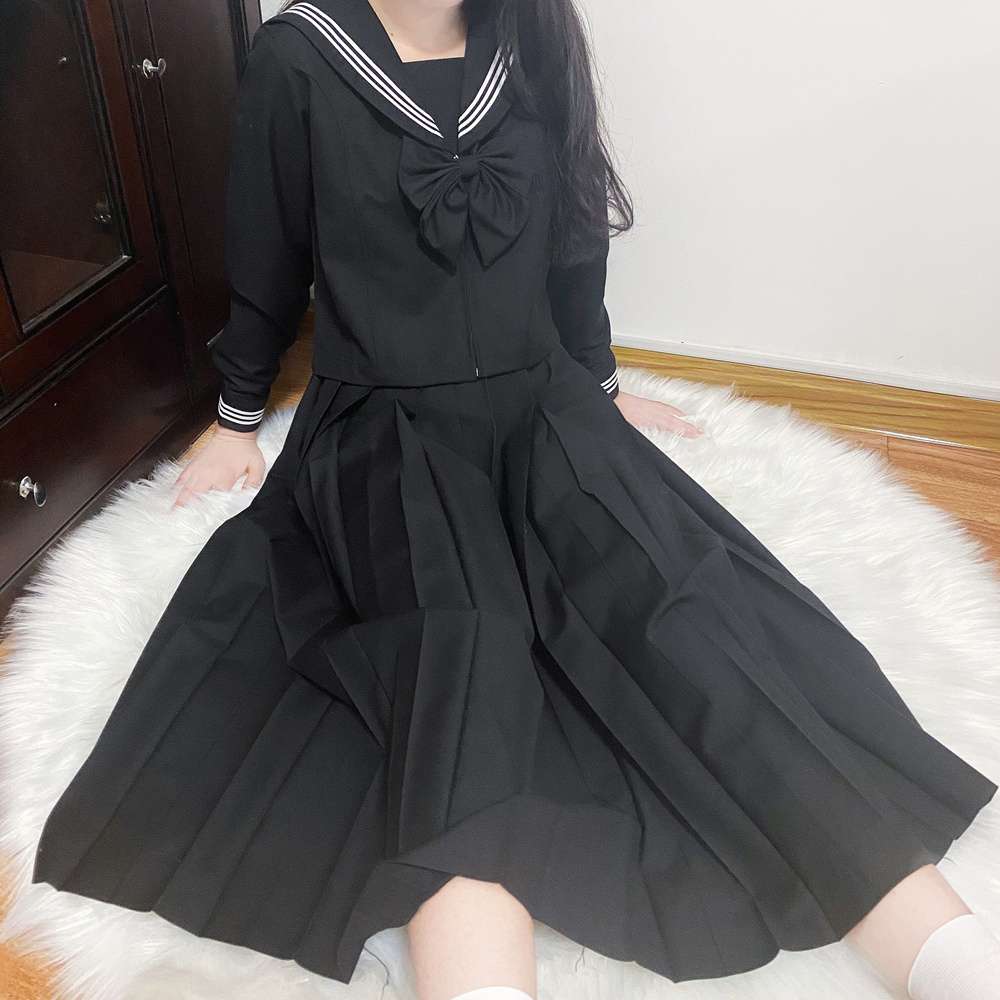 セーラー服 クラシックリボン 制服風ワンピース