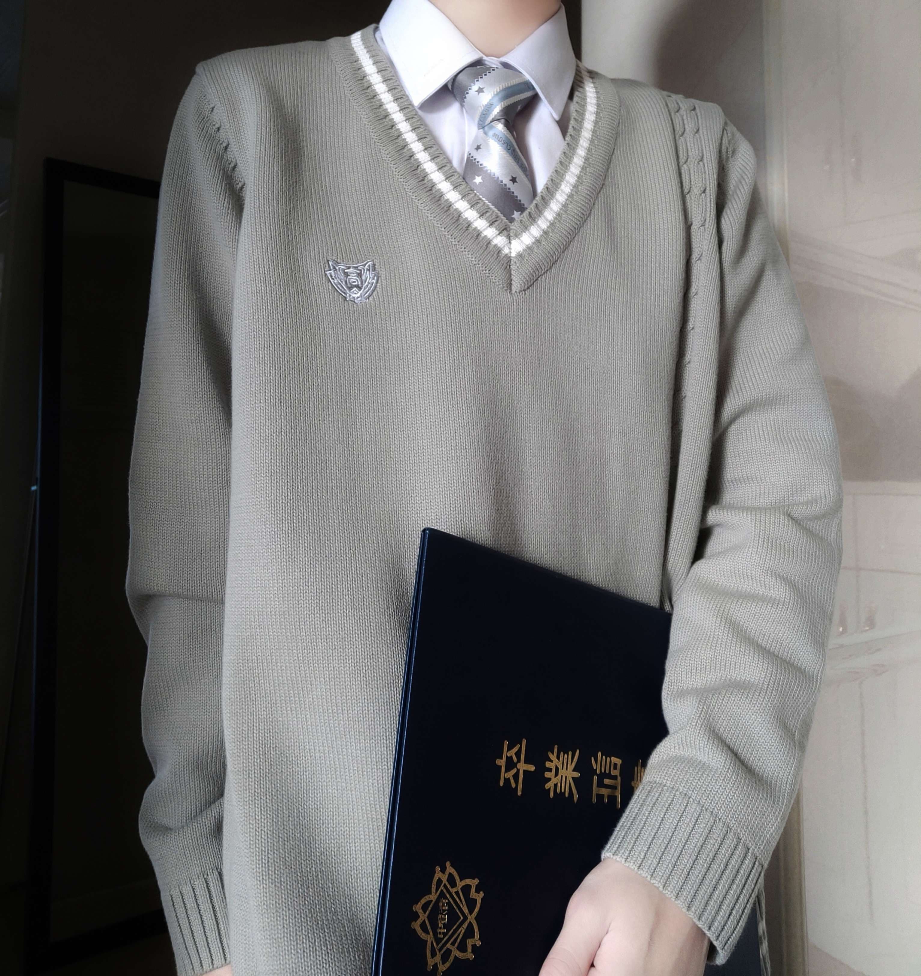 セーラー服 学園風Vネックニットセーター オリジナル