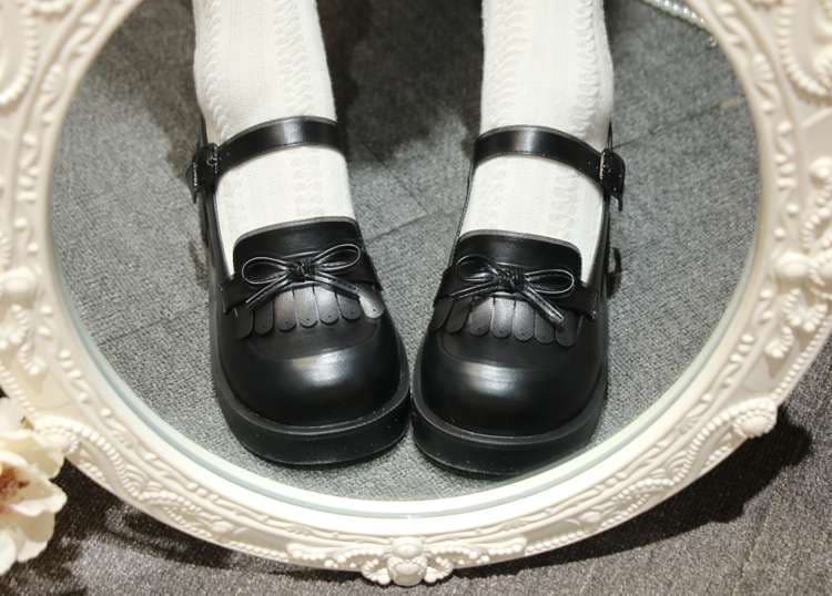 セーラー服 セーラーリボン付きメリージェーンシューズ