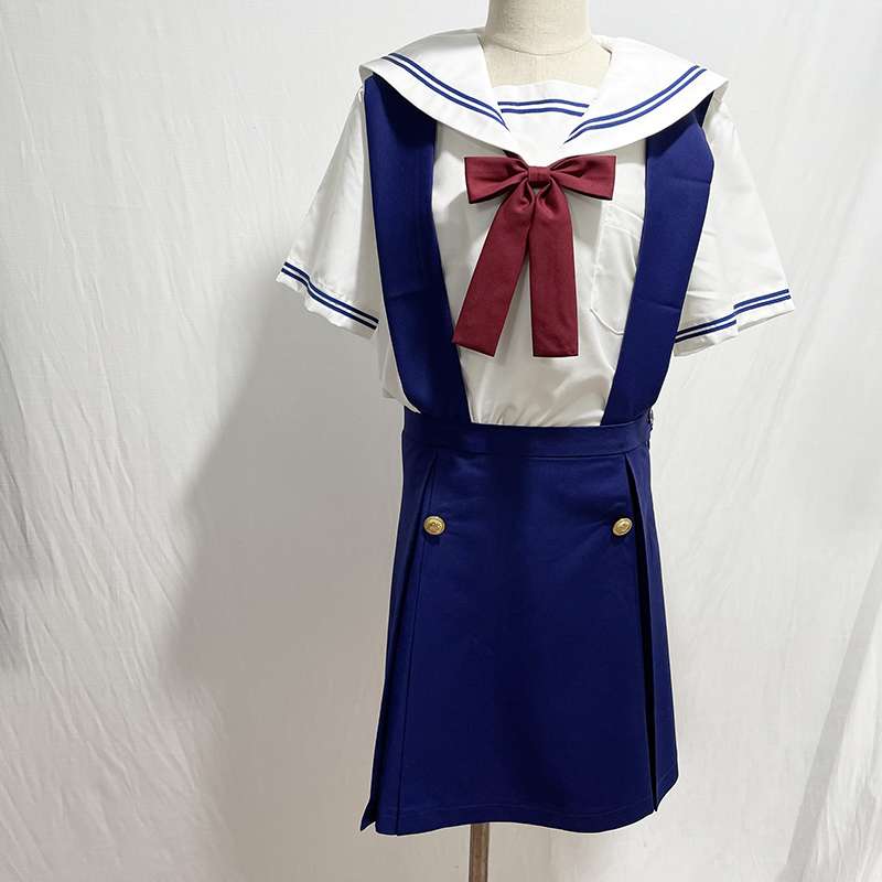 セーラー服 青白 アニメ風コスプレ衣装