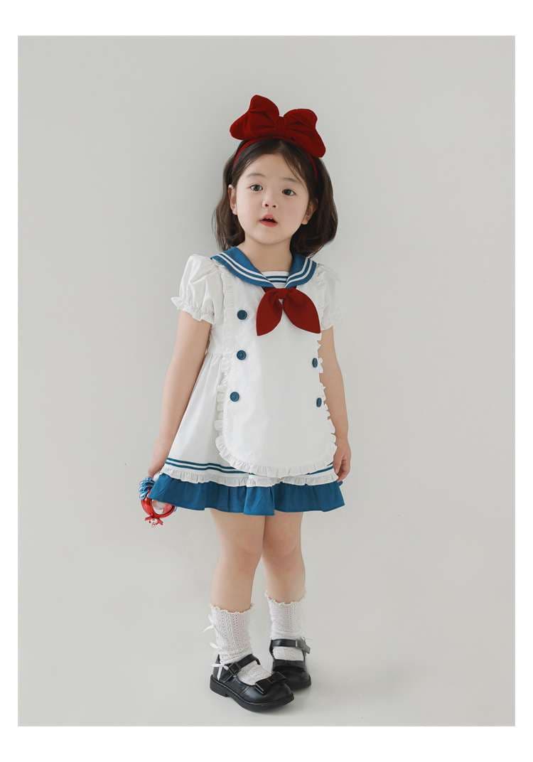 セーラー服 キュートな女の子用セーラー風ワンピース
