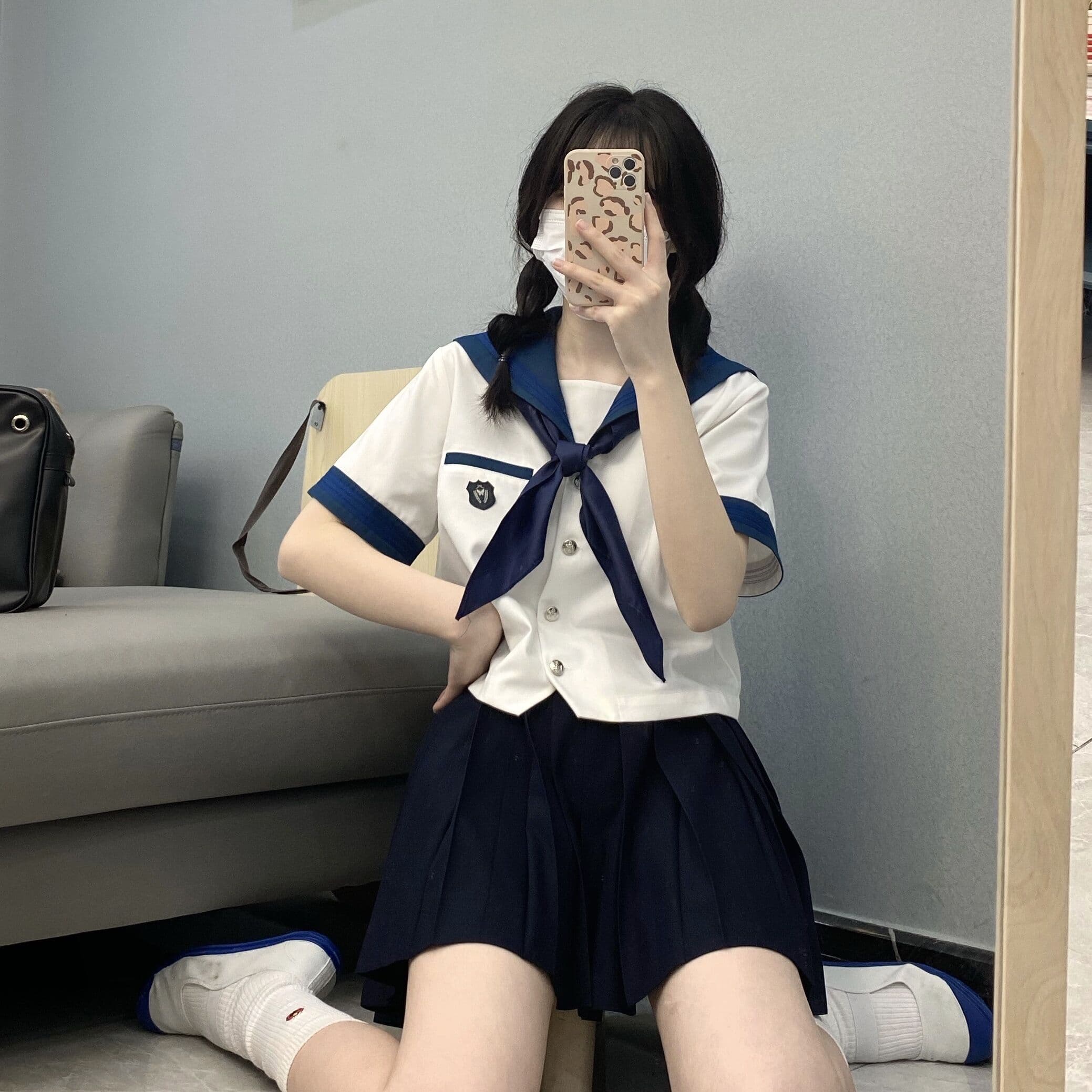 セーラー服 清楚系セーラー襟半袖ブラウス