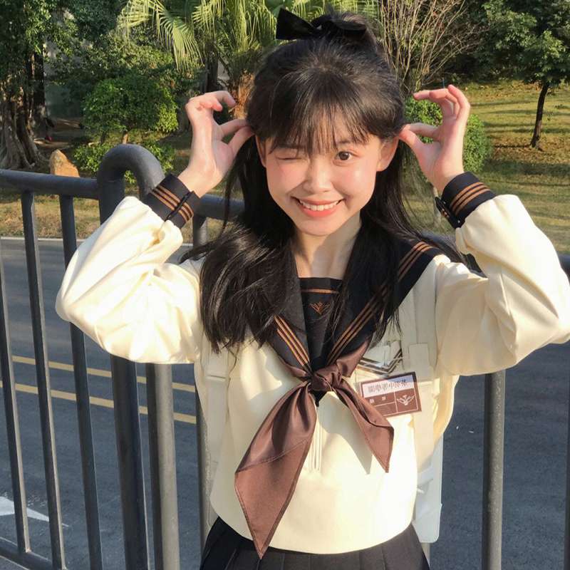 セーラー服 学生風 長袖制服セット