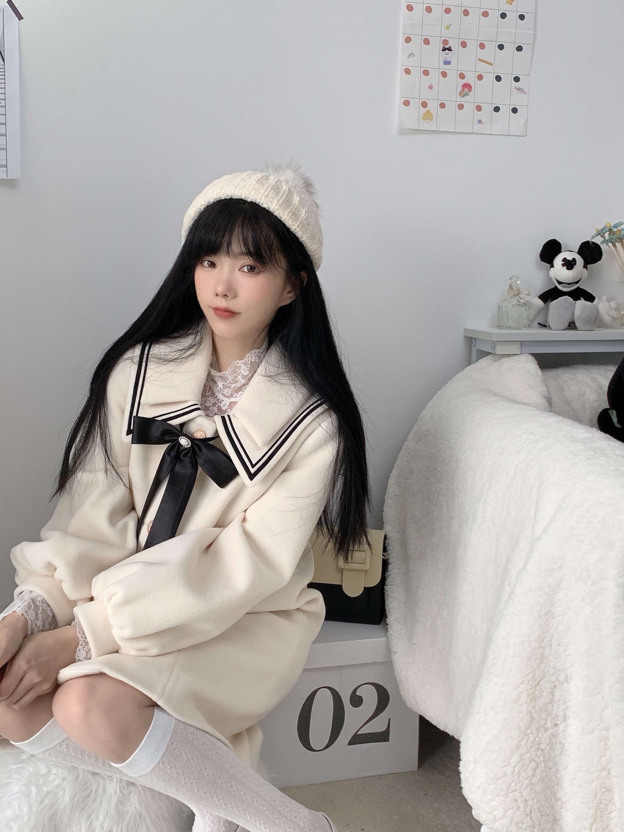 セーラー服 冬季長袖 ワンピース