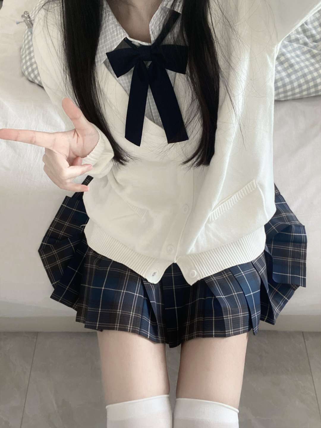 セーラー服 ゆったり 風カーディガン