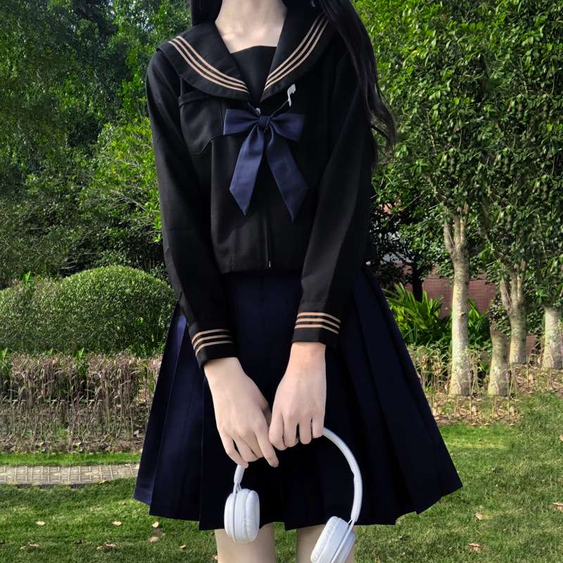セーラー服 黒 学生制服セット クラシック