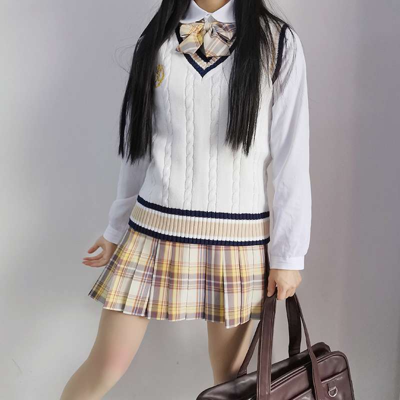 セーラー服 学園風Vネックセーターベスト