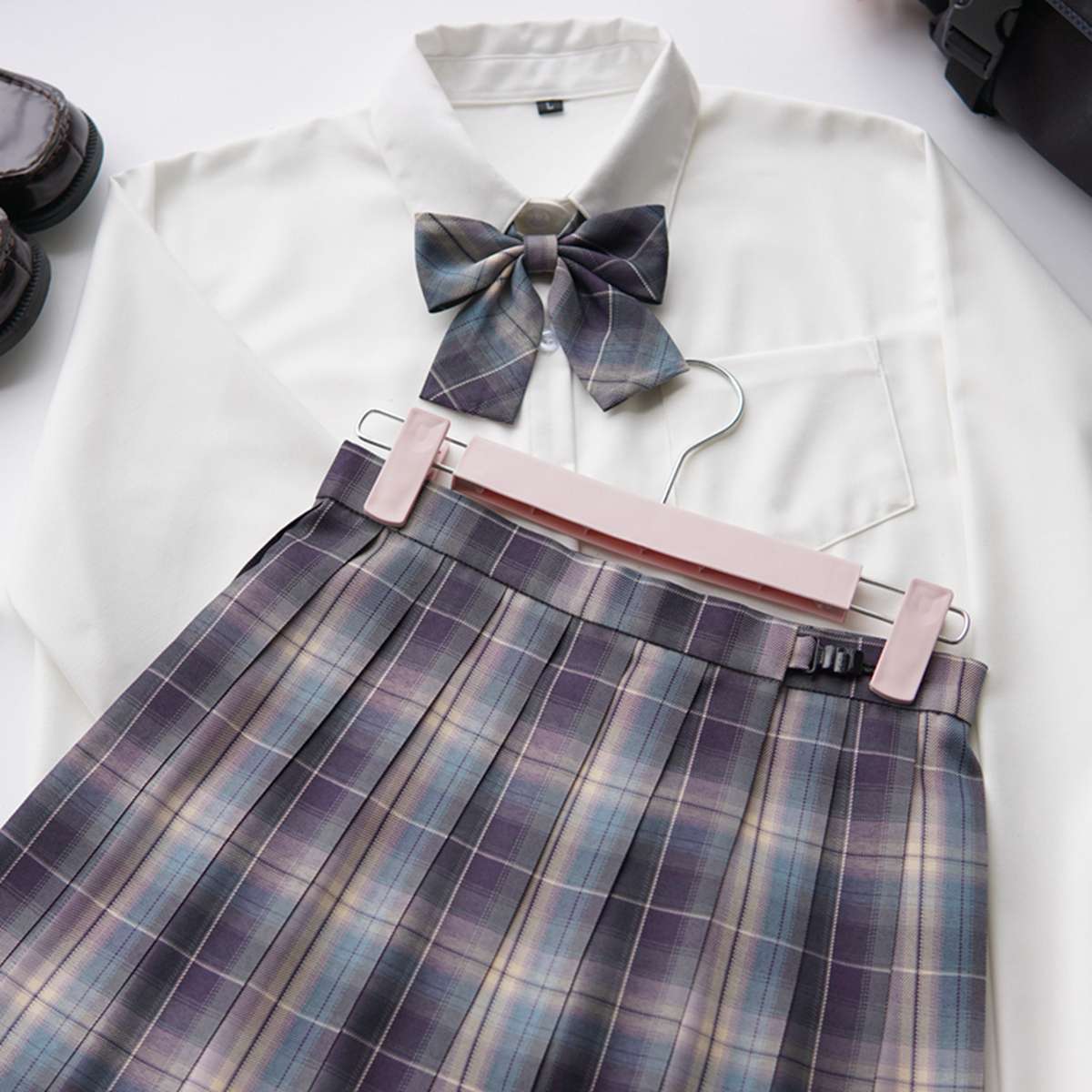 セーラー服 プレッピースタイル チェック柄セーラー制服セット