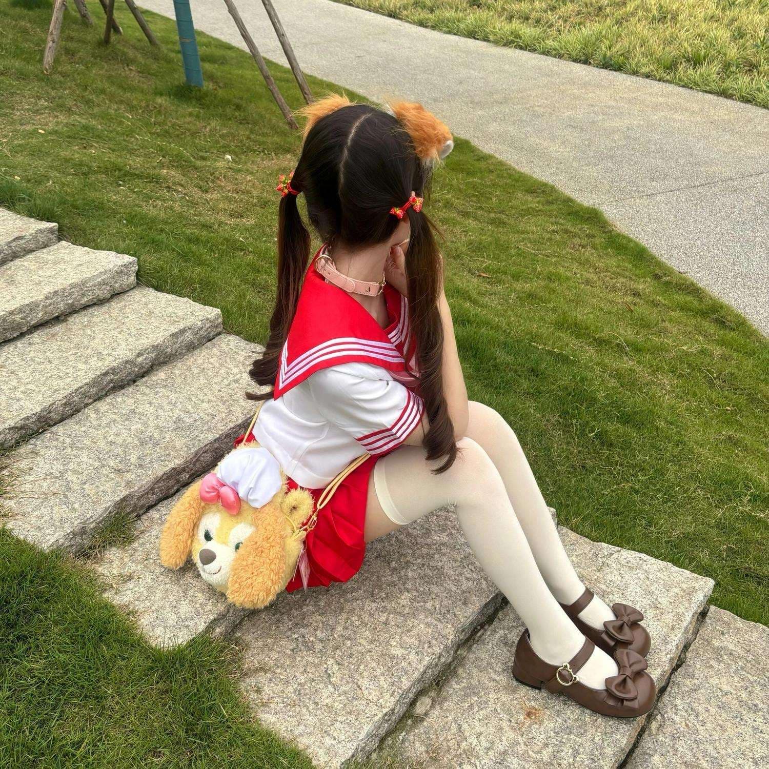 セーラー服 少女風 コスプレ衣装セット