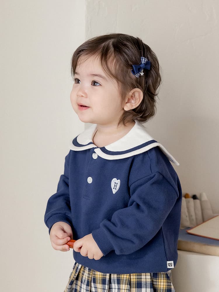 セーラー服 ハートワッペン幼児用セーラーワンピース