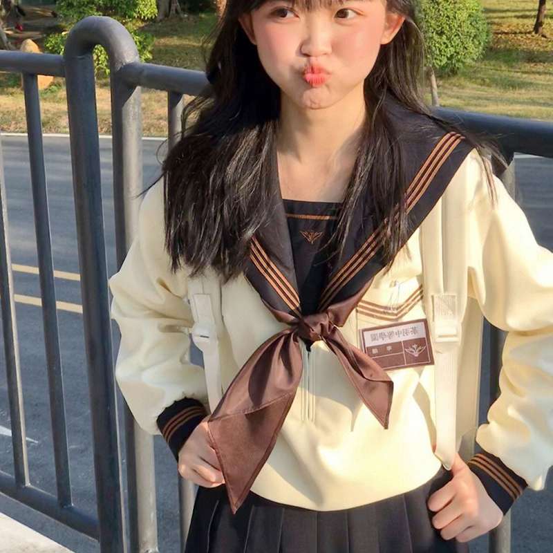 セーラー服 学生風 長袖制服セット