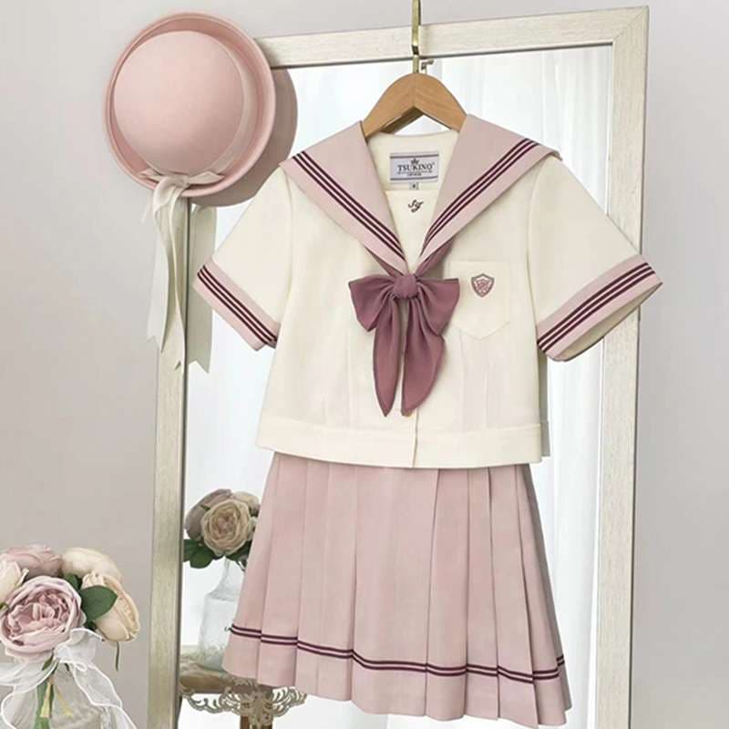 セーラー服 ピンクリボン トップス