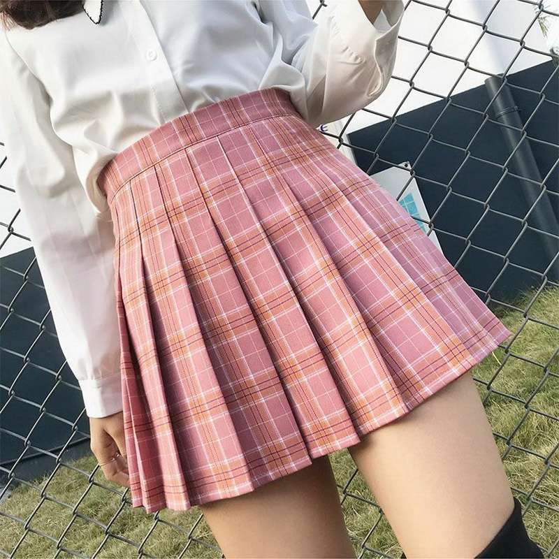 セーラー服 プリーツチェックミニスカート