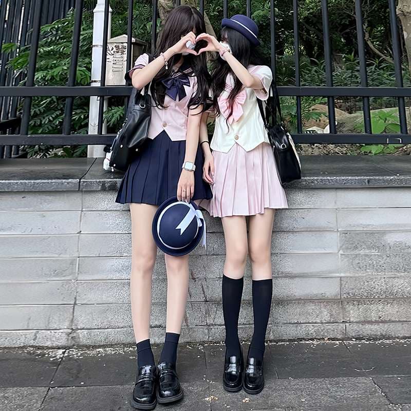 セーラー服 ふんわり甘め 桜ピンク