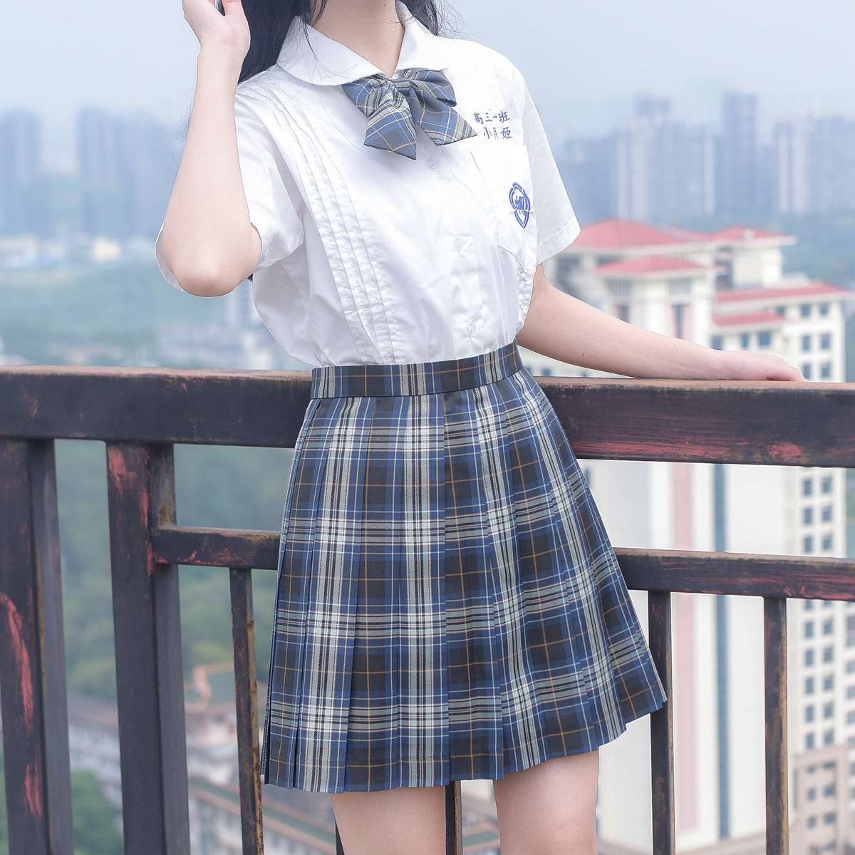 セーラー服 プレッピースタイル チェック柄セーラー制服セット