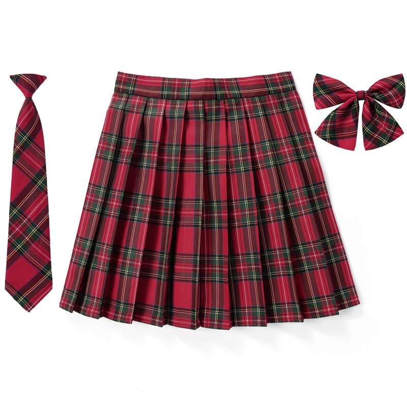 セーラー服 プリーツチェックスカート セット