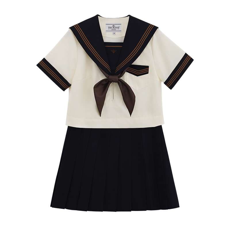 セーラー服 クラシック学生風 ブラウン