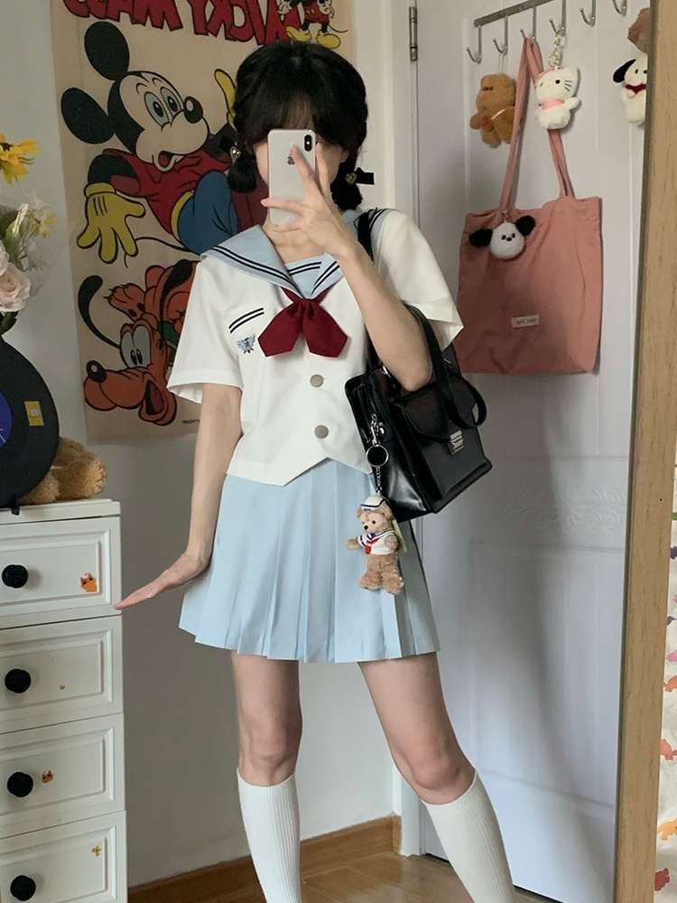セーラー服 キュートなセーラー風ミニワンピース