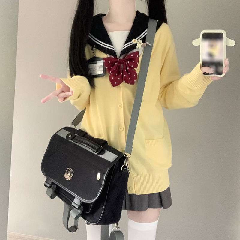 セーラー服 ゆったり 風カーディガン