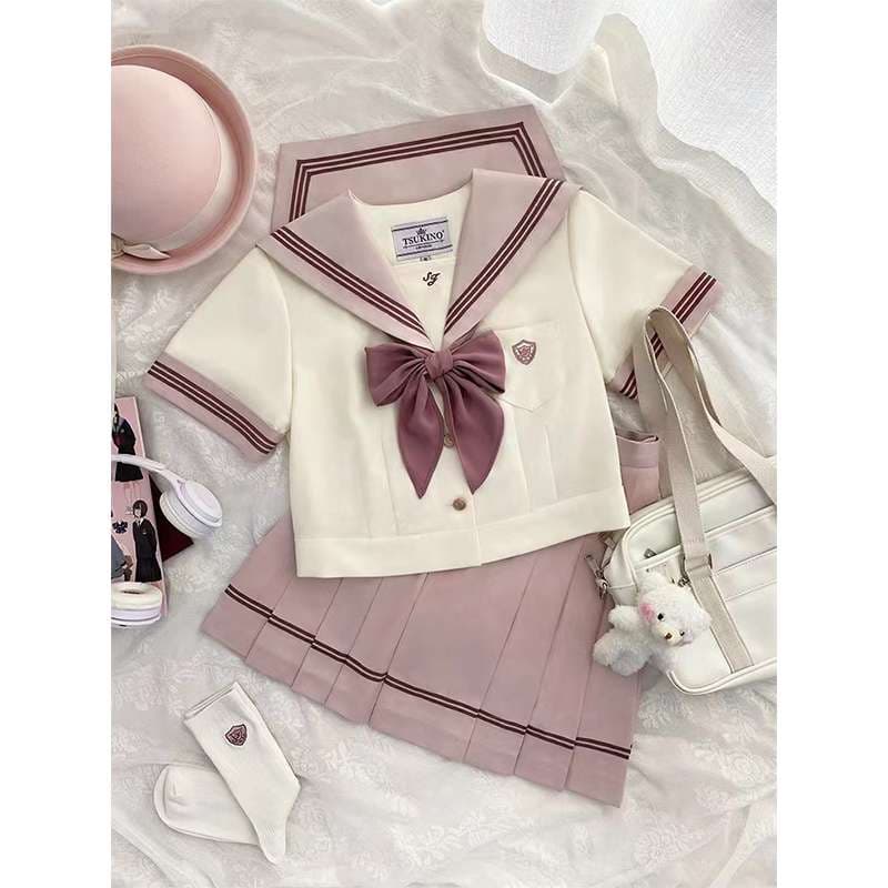 セーラー服 ピンクリボン トップス