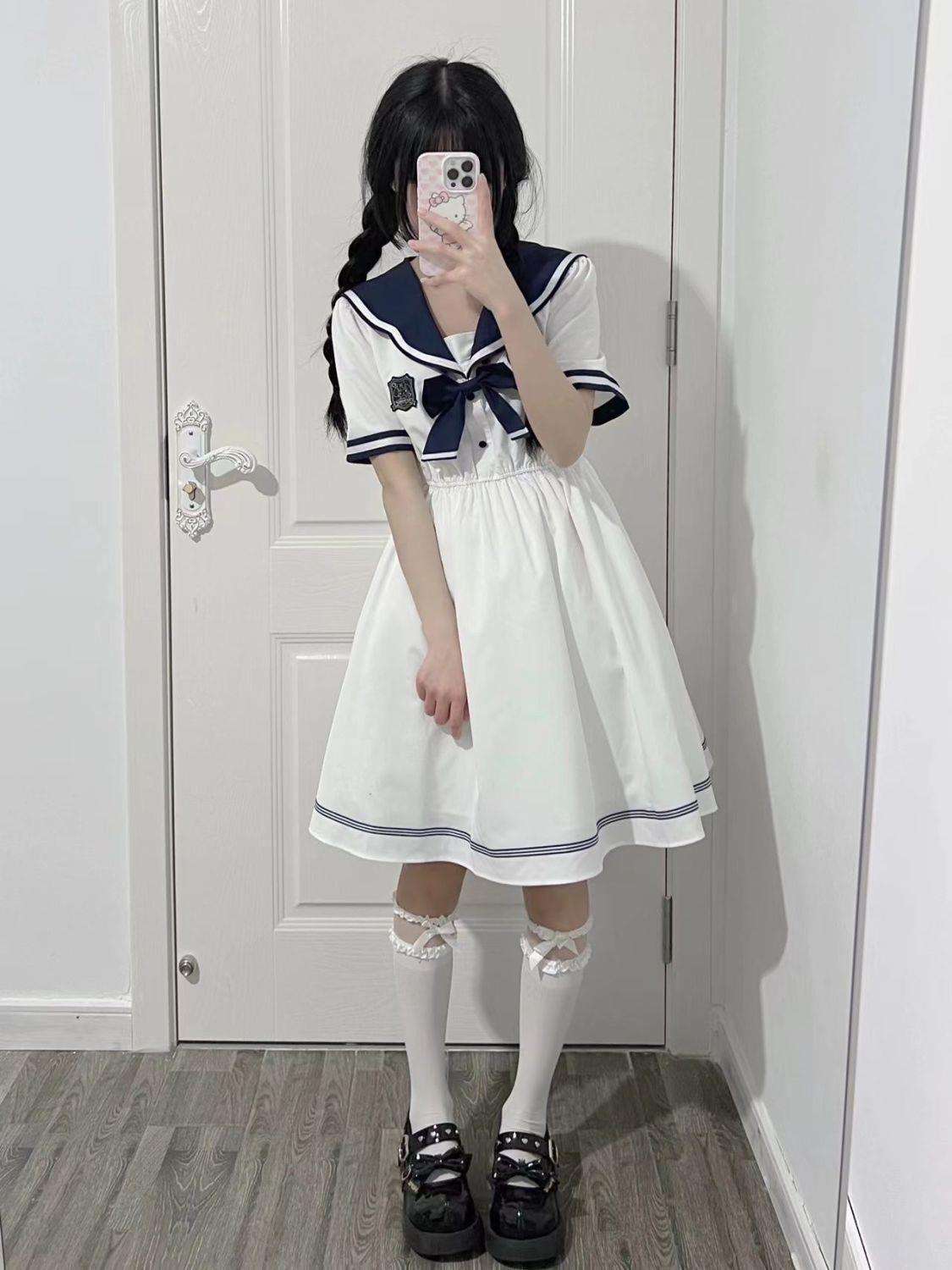 セーラー服 ナチュラルリボンセーラーワンピース