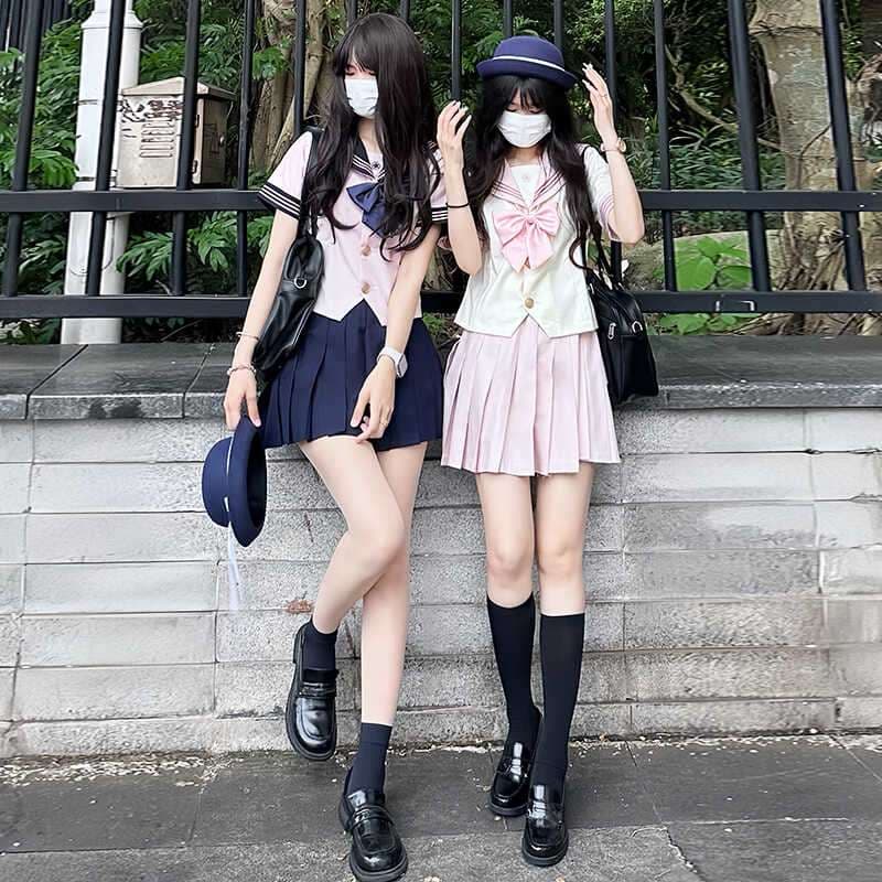 セーラー服 ふんわり甘め 桜ピンク
