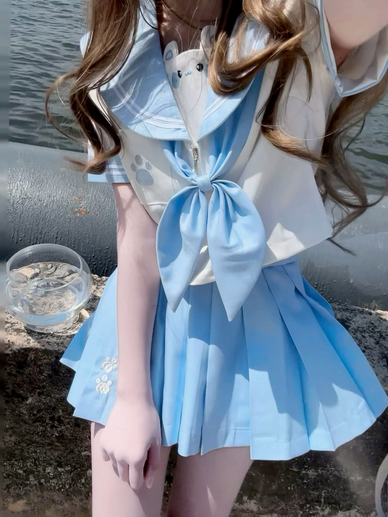 セーラー服 うさぎモチーフ 海の制服