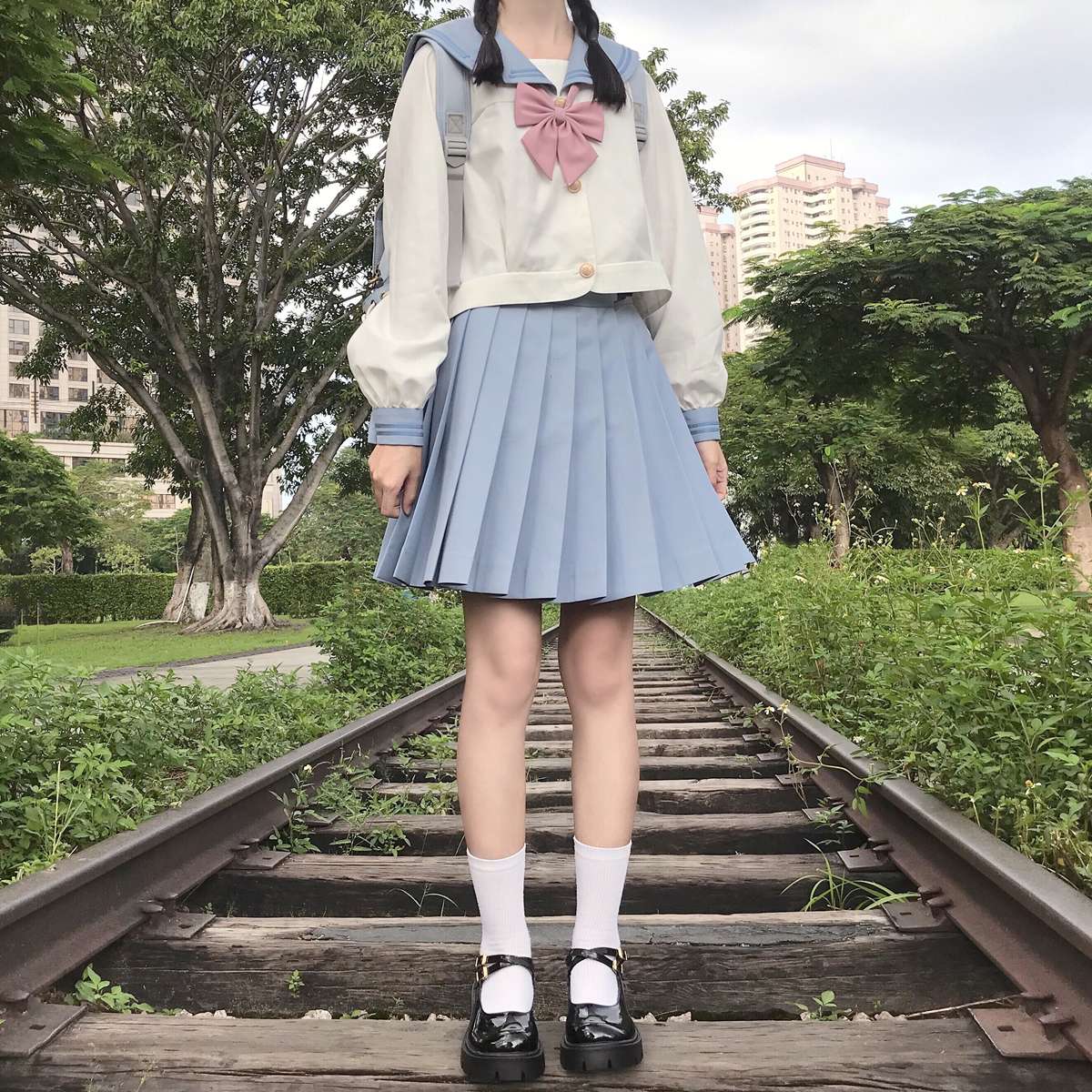 セーラー服 清楚可愛いセーラー風学生服セット
