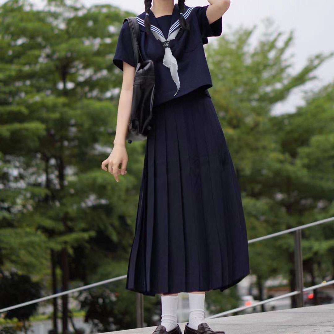 セーラー服 クラシック長袖 ネイビー