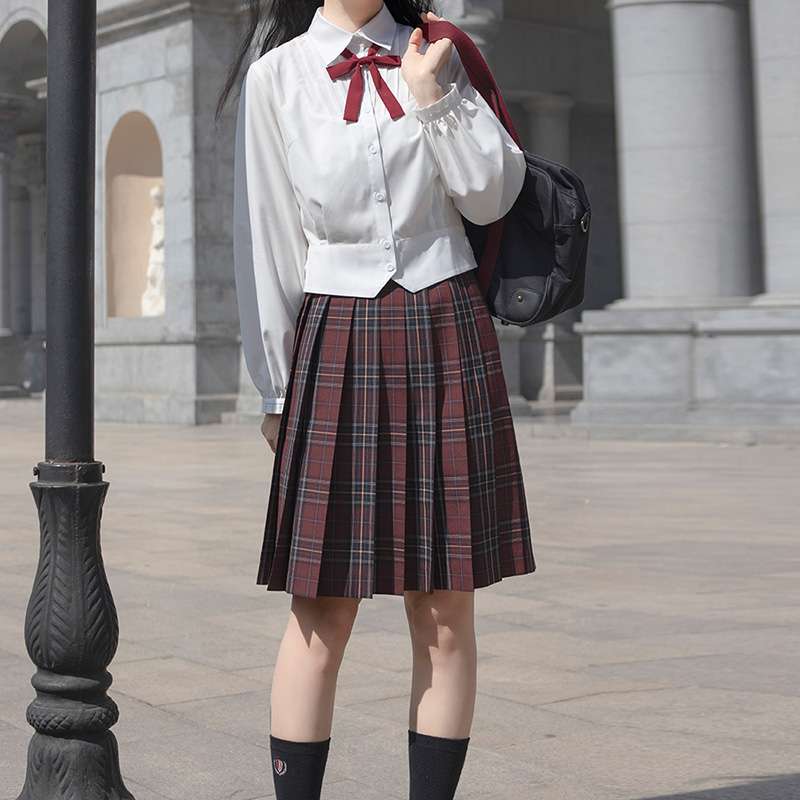 セーラー服 クラシックスタイル 長袖ブラウス リボン付き