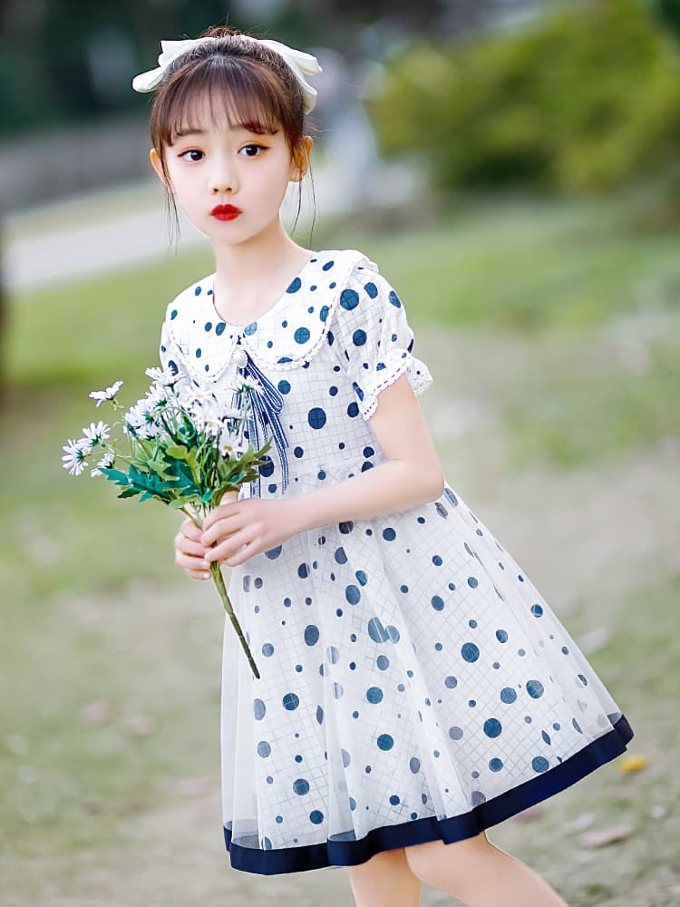 セーラー服 水玉リボンセーラーワンピース