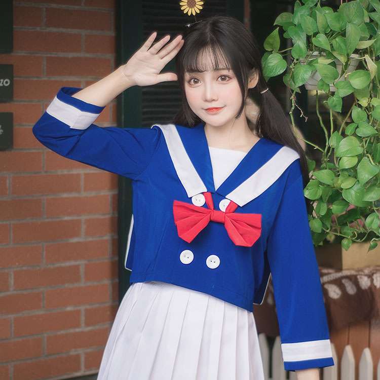 セーラー服 可愛い青セーラーカーディガン