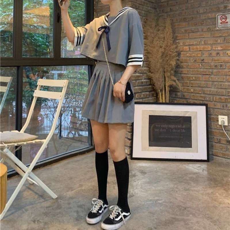 セーラー服 レトロ風 ツーピースセット