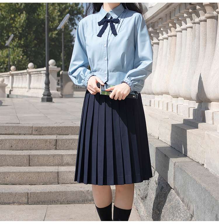 セーラー服 クラシックスタイル 長袖ブラウス リボン付き