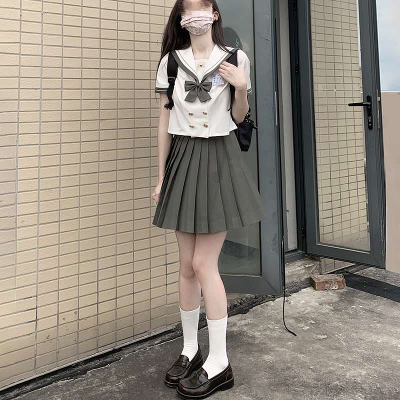 セーラー服 グレープリーツスカート 制服セット