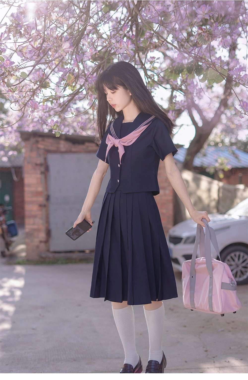 セーラー服 【大きいサイズ】清楚系女子高生風 女装