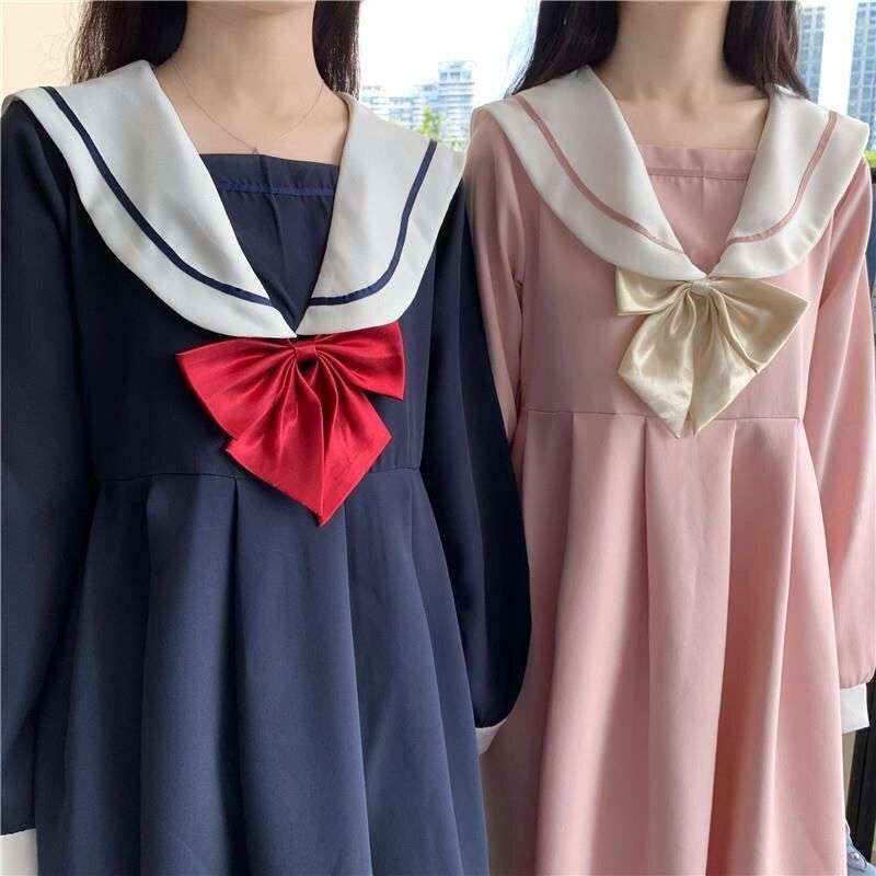 セーラー服 ガーリーセーラーカラーワンピース
