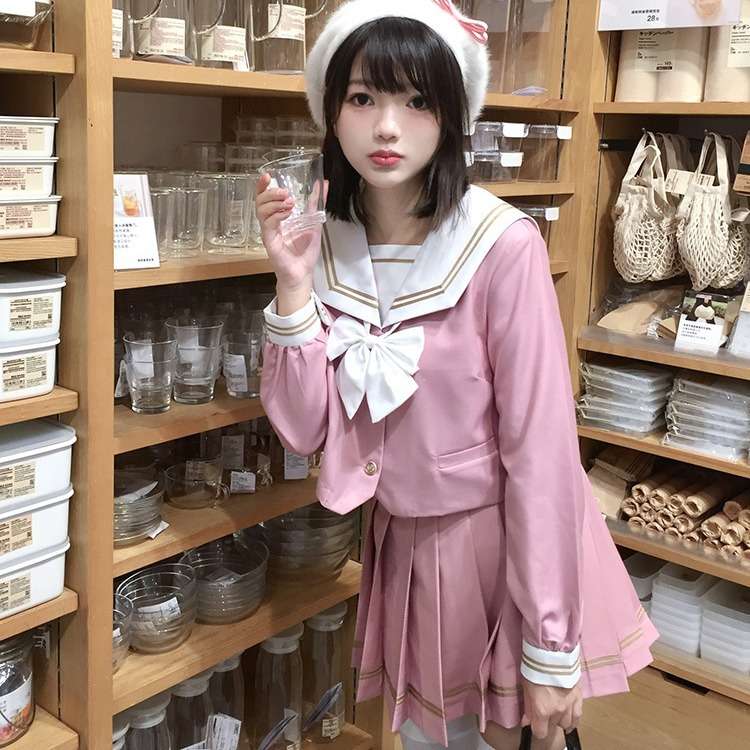 セーラー服 ふんわり可愛いピンク セット