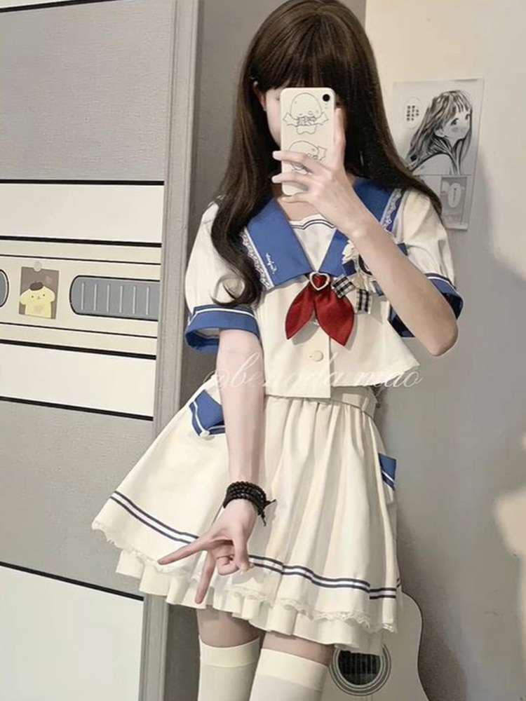 セーラー服 海軍風セーラーコスプレワンピース