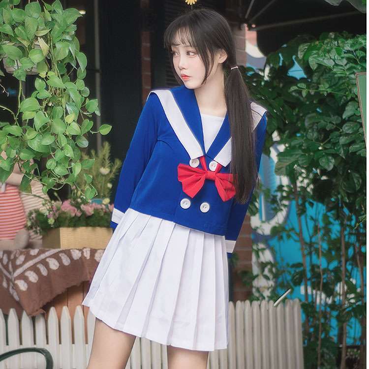 セーラー服 可愛い青セーラーカーディガン