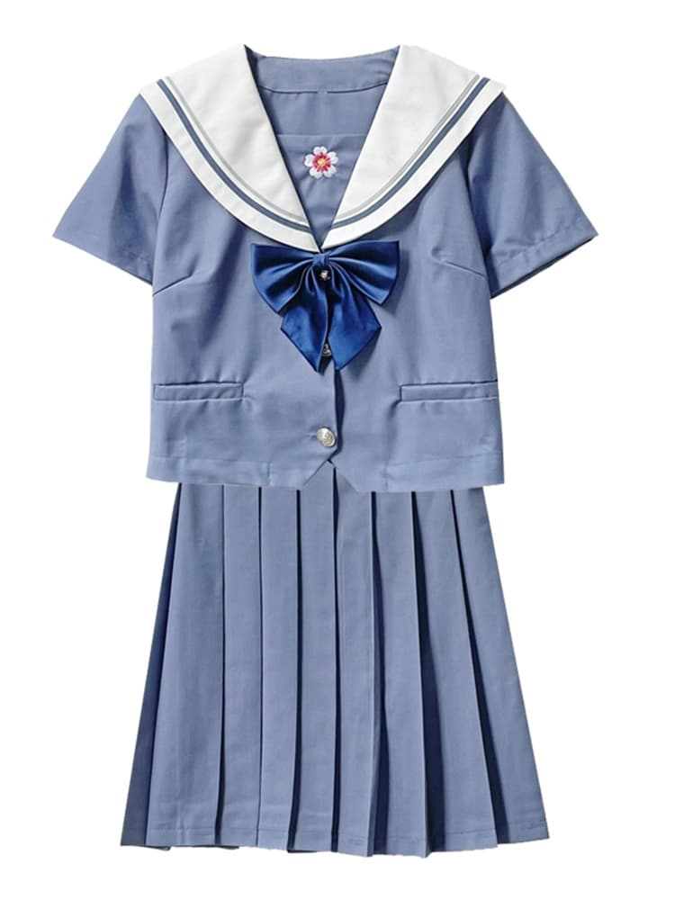 セーラー服 清楚系セーラー襟付き半袖ブラウス