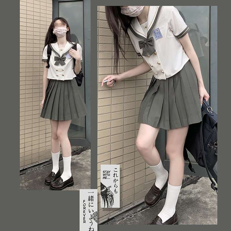 セーラー服 グレープリーツスカート 制服セット